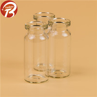 Envase farmacéutico 2ml 5ml 7ml 8ml 10ml 15ml 20ml 30ml viales tubulares de vidrio ámbar transparente inyección vial de tubo de ensayo estéril