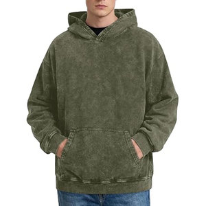 Sweat à capuche délavé à l'acide pour homme, 100% coton, haute qualité, nouveau modèle, avec logo personnalisé, vente en gros - Product Image 5