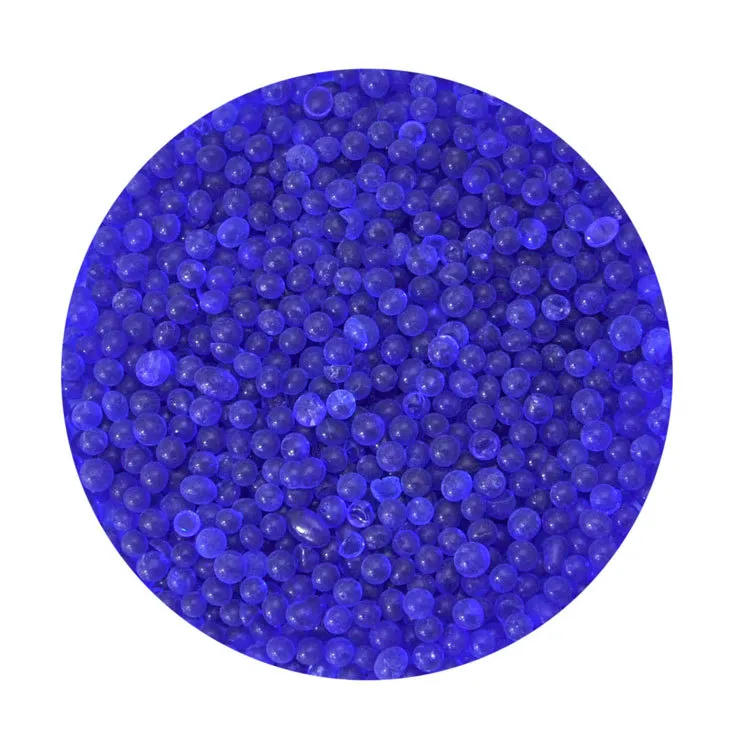 2-4Mm Warna Berubah Biru/Putih/Oranye Silica Gel Partikel Pengering Penyerapan Kelembaban untuk Transformer