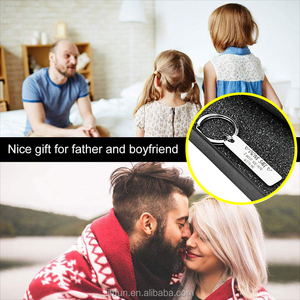 Portachiavi all'ingrosso Logo personalizzato oro nero argento metallo regalo guida sicuro ho bisogno di te qui con Me portachiavi portachiavi in acciaio inossidabile - Product Image 5