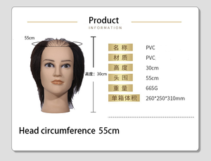 Tête de mannequin de formation de toupet pour hommes coupe de cheveux <span class=keywords><strong>chauve</strong></span> modèle de cosmétologie <span class=keywords><strong>perruque</strong></span> Style droit avec des cheveux humains naturels Remy - Product Image 6