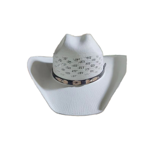Unisex Four Seasons Embossed Daily Use <b>Western</b> Cowboy <b>Hat</b> with Character Style and Ribbon for Outdoor Sports Travel - Product Image 2