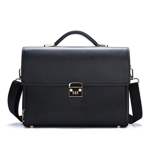 OEM/ODM-maletín portátil de cuero sintético con forma de lujo para hombre, maletín para ordenador portátil, con bloqueo de contraseña, para negocios - Product Image 1