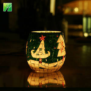 Ultimo Vintage fai da te stile mosaico di vetro <span class=keywords><strong>LED</strong></span> Germinateer vaso di fiori grande e piccolo piantatore in ceramica per la casa e la decorazione del giardino - Product Image 3