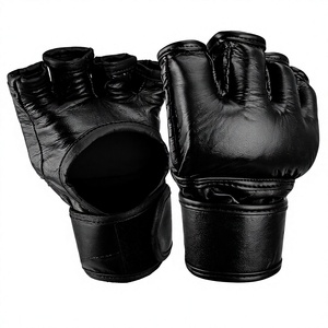 ถุงมือชกมวย MMA หนังแท้ GLOBAL LEATHER GL_0211 ราคาดีที่สุด สำหรับผู้ชาย แบบครึ่งนิ้ว แห้งเร็ว มีไซส์เด็ก ผลิตในปากีสถาน บริการ OEM - Product Image 1