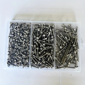 Stainless Steel Hexagon Head Tapping Screws 250pcs Metric Class 12.9 For Metal <b>Fastening</b> - Product Image 1