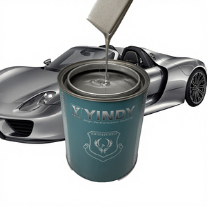 สีพ่นอะคริลิคเคลือบรถยนต์สีเงินเงาปานกลางขาวพิเศษ 1K จากผู้ผลิต YINDY จำหน่ายโดยตรง - Product Image 1