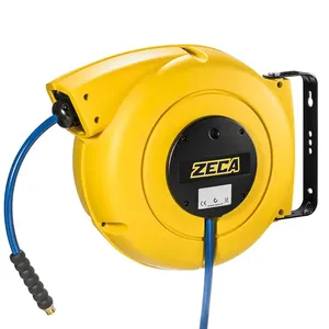 Enrouleur de tuyau Zeca 16m 10mm KPU Jaune à fixation murale pour l'arrosage du jardin - Product Image 1