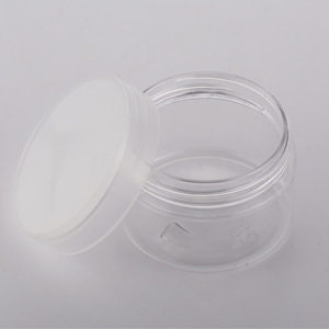 <b>Clear</b> Pet Cream Jar 50G Screw Cap Round Cosmetic <b>Container</b> For General Packaging - Product Image 1