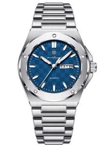 Montre sport pour homme en acier inoxydable - Boîtier en alliage - Cadran à aiguilles lumineuses - Montre à quartz tendance et élégante pour les affaires - Product Image 4