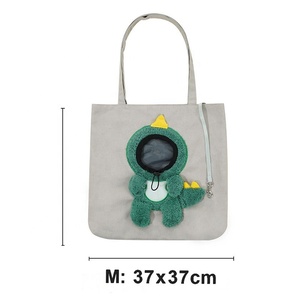 Toptan pamuk Pet taşıyıcılar Pet Sling çanta küçük köpek ve sevimli oyuncaklar aksesuar ile baş dışarı için oda ile kedi çantası - Product Image 6
