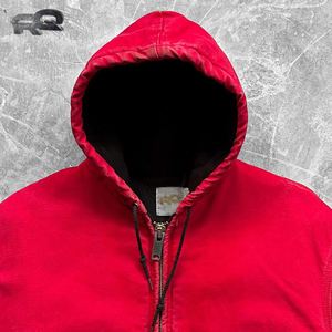 Custom Men's Vintage Style <b>Canvas</b> <b>Work</b> <b>Jacket</b> ODM Casual Winter Zippered Front High Sensitivity Stand 100% Cotton Hoody Style - Product Image 3