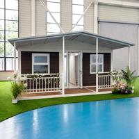 Maisonnette isolée avec aménagement personnalisé, structure en acier galvanisé, maison préfabriquée extensible pour projets de chalet de vacances