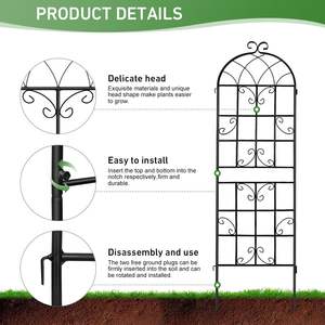 Maison jardin treillis <span class=keywords><strong>en</strong></span> fer pour plantes grimpantes clôture de fleurs support de plante <span class=keywords><strong>en</strong></span> <span class=keywords><strong>pot</strong></span> grand mur rose vigne légume concombre support - Product Image 6