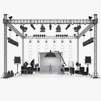 Botte d'éclairage pour les salons professionnels Salon 10x10/10x20/20x20 ft Stand Truss Display Aluminium Exhibition Truss Kit Design