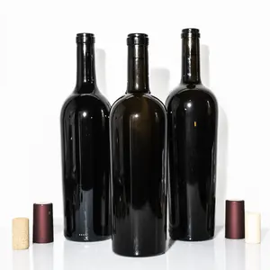 garrafa de vidro inquebrável garrafa de vinho de alta qualidade garrafa de vidro 750ml com rolha