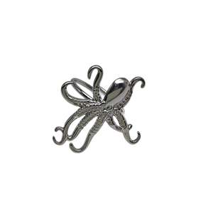 Bague Poulpe en Acier Inoxydable 316L Plaqué Or PVD – Bijou Tendance et Audacieux - Product Image 1