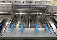 Friteuse électrique professionnelle en acier inoxydable 30L+30L avec 4 paniers, machine à frire 380V pour frites, nuggets de poulet, restaurants KFC