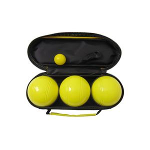 Jeu de 3 boules de pétanque jaunes dans un <span class=keywords><strong>sac</strong></span> personnalisé en acier - Product Image 2
