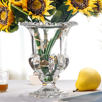 Vase en verre transparent épais de style nordique moderne pour mariage et fête, décoration de table durable et écologique