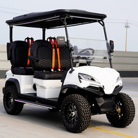 Carrito de Golf Eléctrico para 6 Pasajeros, Cabina Espaciosa, Asientos Cómodos, Carrito Utilitario de 4 Ruedas para Alquiler en Complejos Turísticos