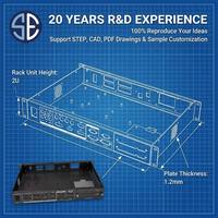 Boîtier de précision en tôle pour processeur vidéo LED, montable en rack 2U de 19 pouces, fabrication sur mesure en tôle de précision