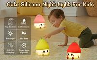 Nouveau mignon fille cadeau dessin animé fraise veilleuse USB rechargeable tactile lampe de chevet enfants lampe de nuit