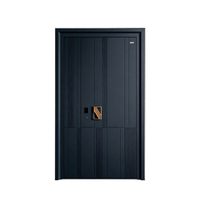 Porte de sécurité en acier, porte d'entrée antivol avec serrure de classe C pour appartement, maison résidentielle, homologuée CE, ignifuge 1,2 mm