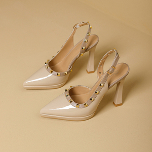 Sandalias de Mujer 2026, Estilo Europeo, Zapatos de Fiesta, Plataforma Cómoda, Tacones de Aguja con Punta y Adornos - Product Image 2