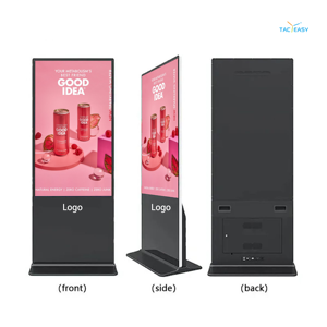 4k 500nits hiển thị kỹ thuật số trong nhà tương tác biển hiển thị LCD Battery Powered quảng cáo màn hình cảm ứng kiosk <span class=keywords><strong>Totem</strong></span> đứng - Product Image 1