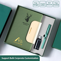 Maßgefertigtes Großhandels-Werbe-Notizbuch-Geschenkset mit Stift für Büro und Geschäft, Blanko PU-Leder, Fadenheftung, Hardcover, Individuelle Farbe