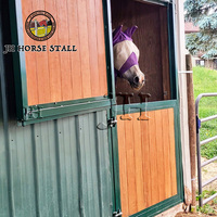 Semitree — boîtes design cheval pour porte stable, en acier préplumée, avec boule en laiton