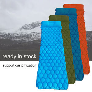 Colchón inflable individual plegable para exteriores ultraligero y portátil con almohada para actividades de viaje y senderismo - Product Image 2