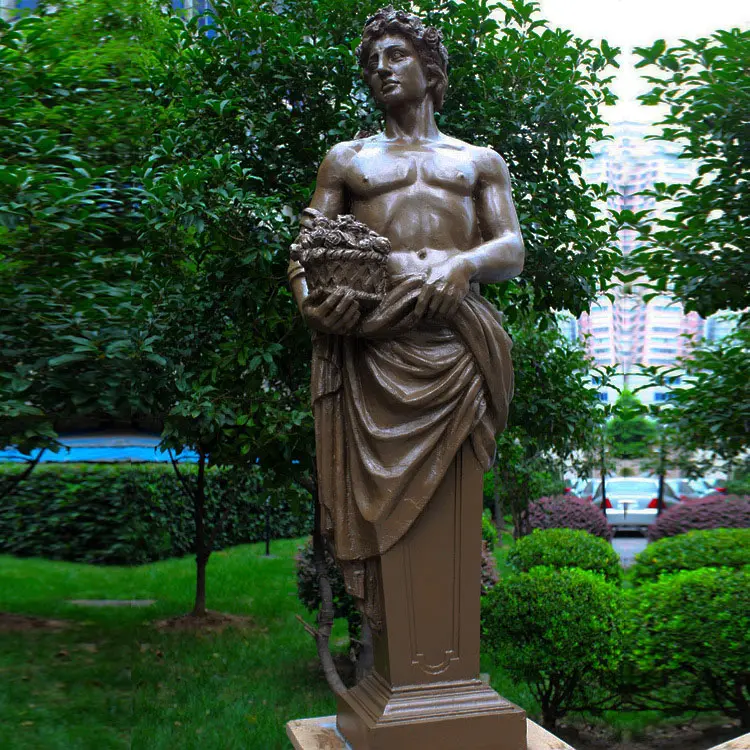 Estátua de bronze grega em tamanho real feita sob medida para jardim estátua de bronze romana