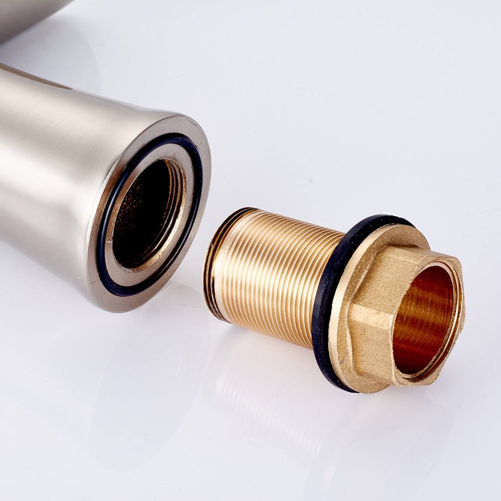 工厂新产品拉丝镍瀑布盆地浴室水龙头 griferia