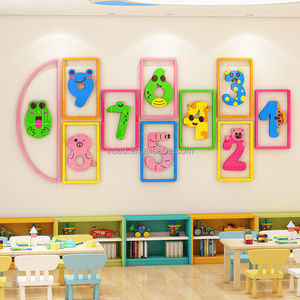 Autocollant mural 3D en acrylique <span class=keywords><strong>pour</strong></span> l'éducation précoce, décoration murale <span class=keywords><strong>pour</strong></span> l'école <span class=keywords><strong>maternelle</strong></span> et <span class=keywords><strong>la</strong></span> salle de classe - Product Image 1