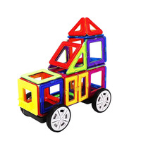 Juego de 60 Piezas de Bloques de Construcción Magnéticos 3D STEM, Bloques Magnéticos de Plástico para Niños y Niñas