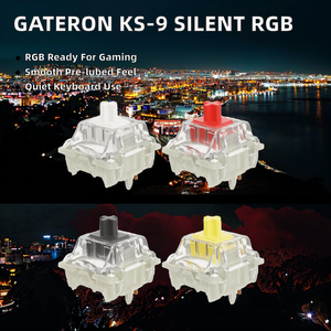 Gateron <span class=keywords><strong>Red</strong></span> Axis 快速发货 KS-9 Silent 2.0 3 层针式预润滑礼品盒 35 件 SMD RGB 游戏机械键盘开关 - Product Image 4