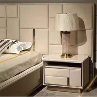 Ensemble de meubles de chambre à coucher de luxe Furnistyle, lit double king size avec rangement, en MDF, pour la maison, les hôtels et les villas