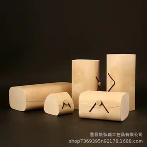 Boîtes à thé en gros pour usines, de différentes tailles, emballages cadeaux simples et universels, boîtes en placage de bois, boîtes en écorce de bouleau souple - Product Image 1