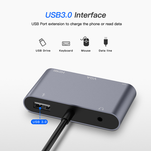 Hub <span class=keywords><strong>USB</strong></span> tipo <span class=keywords><strong>C</strong></span> con adaptador multipuerto de aluminio 5 en 1 puertos <span class=keywords><strong>USB</strong></span> 3,0 portátil para <span class=keywords><strong>MacBook</strong></span> <span class=keywords><strong>Pro</strong></span> 2015/2016/2017 para Huawei MateBook - Product Image 6