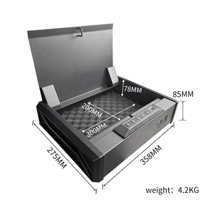 Coffre-fort biométrique en acier <span class=keywords><strong>Ilock</strong></span> T2 avec serrures électroniques numériques à empreintes digitales, accès rapide, fonctionnement silencieux, port d'alimentation d'urgence de type C - Product Image 2