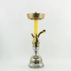 Factory Wholesale Hookah Khalil Mammon Hookah Shisha KM Chicha Hukka Zinc Alloy Smoking Nargile