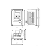 Modèle le plus vendu AS2-107 0.75KW 220V Monophasé 5A 400Hz Variateur de fréquence compact à contrôle vectoriel sans capteur Certifié CE pour la vitesse du moteur
