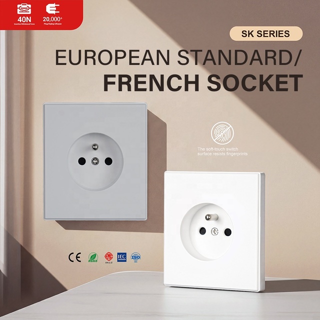 MEZEEN Home Electric Wall Power Socket Outlet Luxury Wall Sockets Frameless Modern Outlet Flame Retardant PC Soft-touch Switch 250V 16A