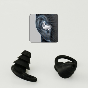 Bouchons d'oreilles en spirale pour la natation, réduction du bruit et isolation acoustique, en silicone résistant à l'eau, confortables - Product Image 1