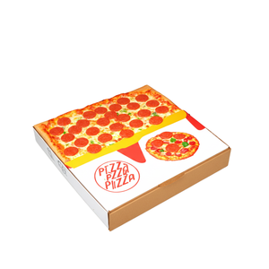 Caja de Pizza de Papel Kraft Personalizada, Embalaje Corrugado de Grado Alimenticio para Comida para Llevar, Restaurante con Impresión Flexográfica, Caja OEM - Product Image 1