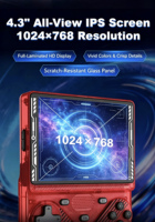 Console de jeu portable RG43V Pro avec écran de 4,3 pouces, système open source EE4.7, 64 Go, WIFI, bataille en ligne, console de jeu rétro portable