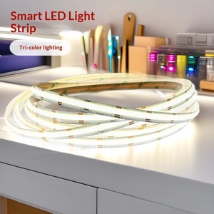 แถบไฟ LED ปรับแสงได้สามสี 24V แถบไฟซิลิโคนอัจฉริยะ ช่องอลูมิเนียมแบบเส้นตรง แถบไฟ COB สร้างบรรยากาศ - Product Image 1