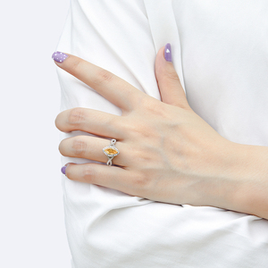 Set Cincin Pertunangan Perak Murni 925 Wanita, Bentuk Hati Batu Merah Muda 18K Berlapis Emas Mawar - Product Image 4